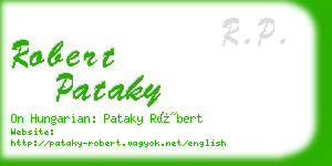 robert pataky business card